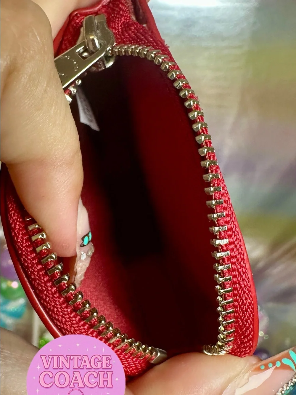 Coach heart coin